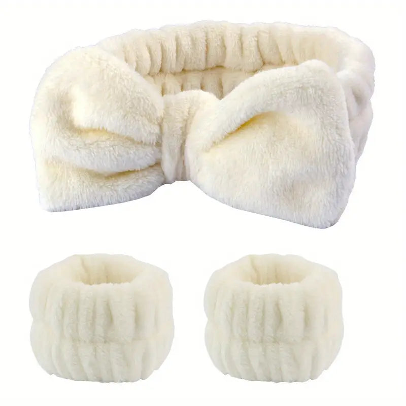 Slay & Spa Fluffy  Headband + Wrist Set