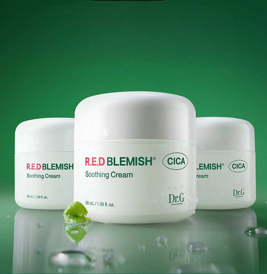 Discover Zibuya’s top Korean skincare: Dr.G R.E.D Blemish Clear Soothing Cream. Hydrates, calms irritation, and repairs skin barrier using Centella & madecassoside. Perfect for redness, blemishes, and acne care. Free shipping USA & Canada $35+ USD / $39 CAD.