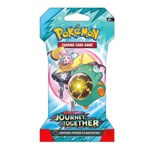 Pokémon Trading Card Game booster pack with characters on a white background. Zibuya