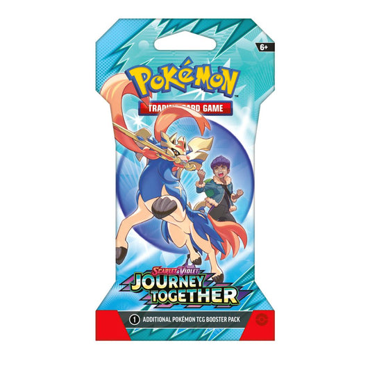 hop Pokémon Scarlet & Violet: Journey Together Booster Sleeves Pack — collectible TCG cards, rare pulls, and stylish sleeves. Styles may vary.