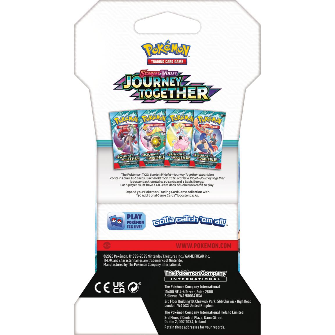Discover rare Pokémon cards with Scarlet & Violet Journey Together Booster Sleeves Pack. Official TCG set for fans and card collectors at Zibuya