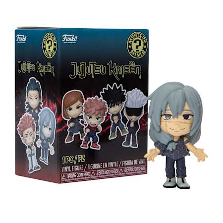 Zibuya Funko Mystery Minis blind box featuring Jujutsu Kaisen characters like Itadori and Gojo. Sealed for surprise unboxing—perfect for anime fans and collectors.